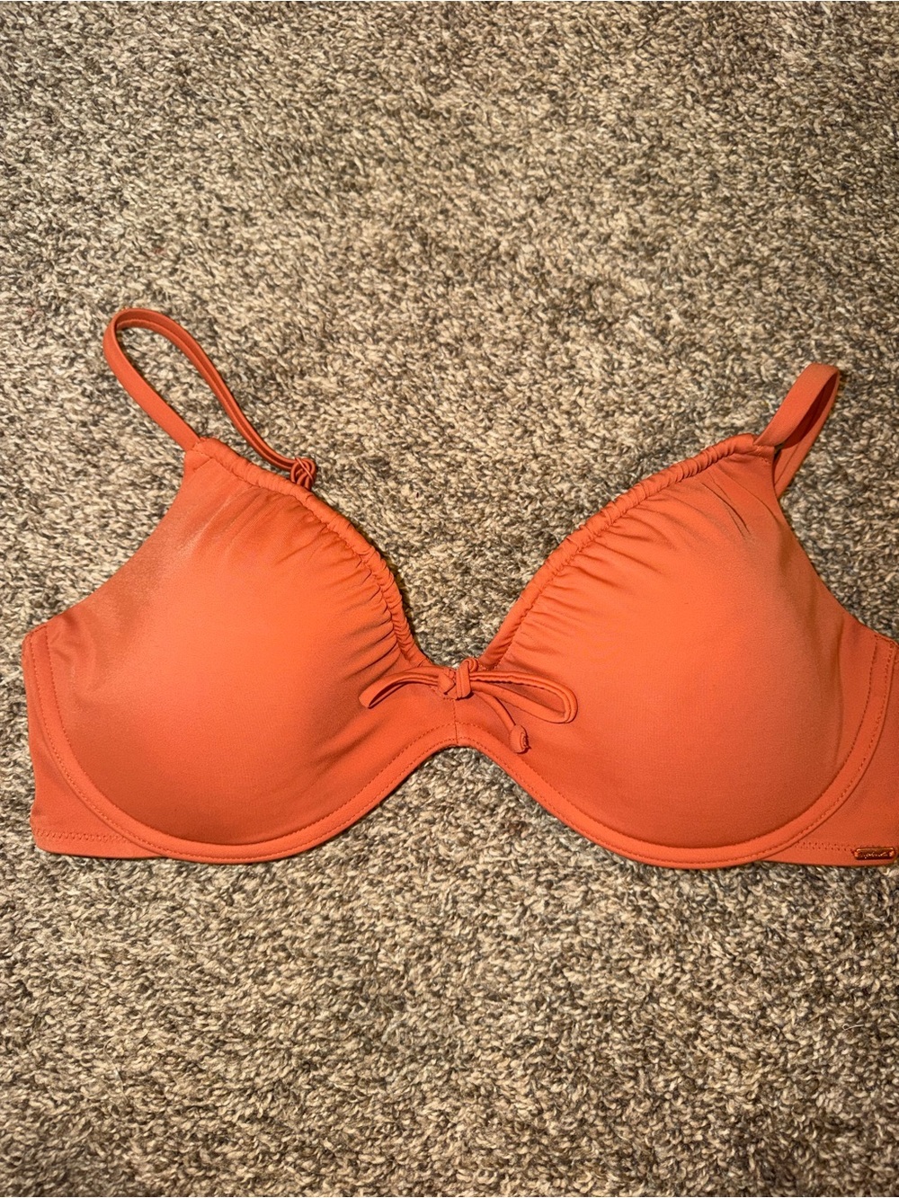 PINK Victoria’s Secret Underwire Bikini Top Adjustable Straps Burnt Orange XL